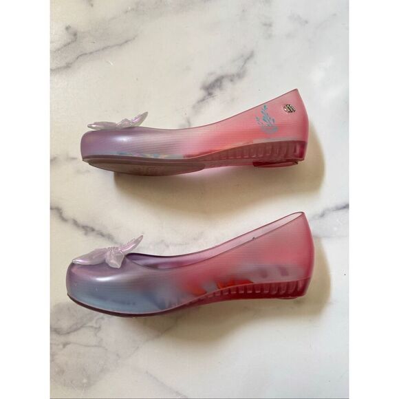 Mini Melissa Disney II Ultra girls size 13 shoes small heel slip on peep round t - Picture 3 of 7